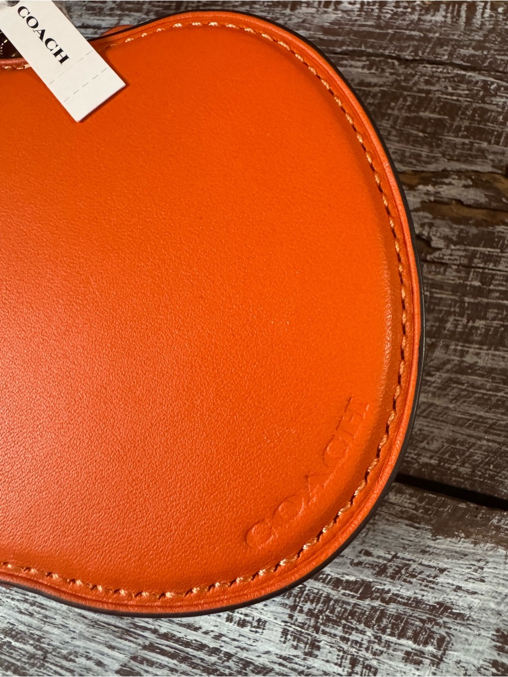 Coach Orange Halloween Jack-O'-Lantern Bucket Bag with Pumpkin Coin Pouch - Picture 4 of 16